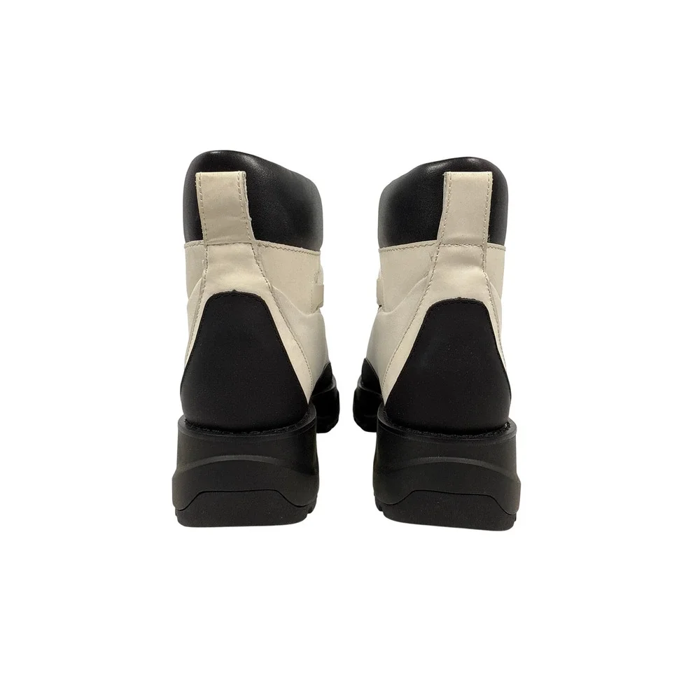 Michael Kors Dupree Hiker Boot Womens 8 M Black White Colorway